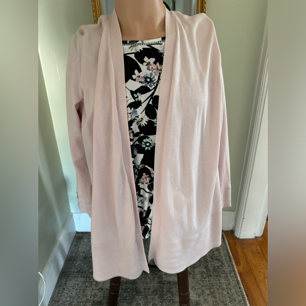 Charter Club pretty in Pink open cardigan